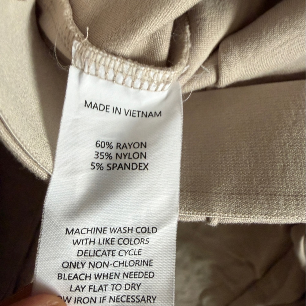 Quince Ultra Stretch Ponte Super Wide Leg Pants Small Ecru - Picture 9 of 10